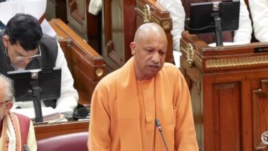 CM Yogi speaking at legislative assembly.